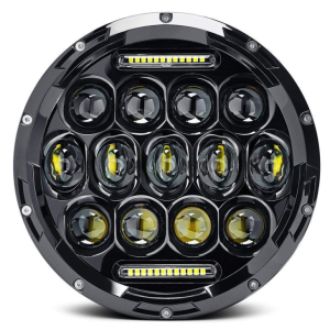 7 tommu kringlótt LED ljósaperur 75W 7 tommur mótorhjól LED framljós DRL akstursljós framljós fyrir jeppa Harley Davidson