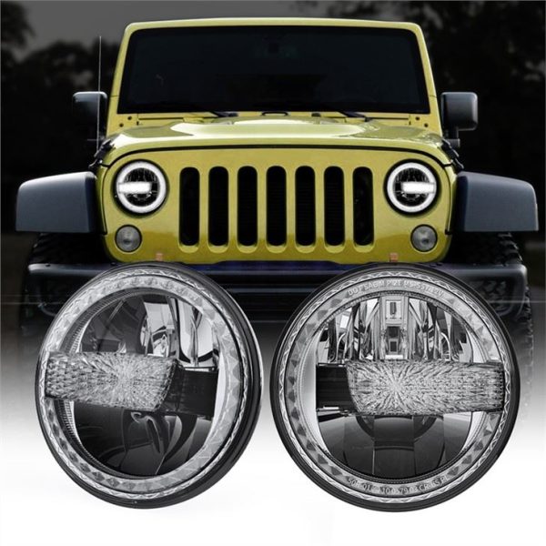 7 tommu LED framljós fyrir 07-17 Jeep Wrangler Wrangler Ótakmarkað mótorhjól DOT E-merki sönnuð framljós