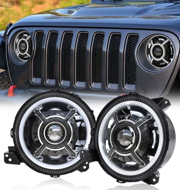 Fyrir Jeep Wrangler JL 2018 2019 9 tommu framljós fyrir Jeep Gladiator 2020 aðalljós